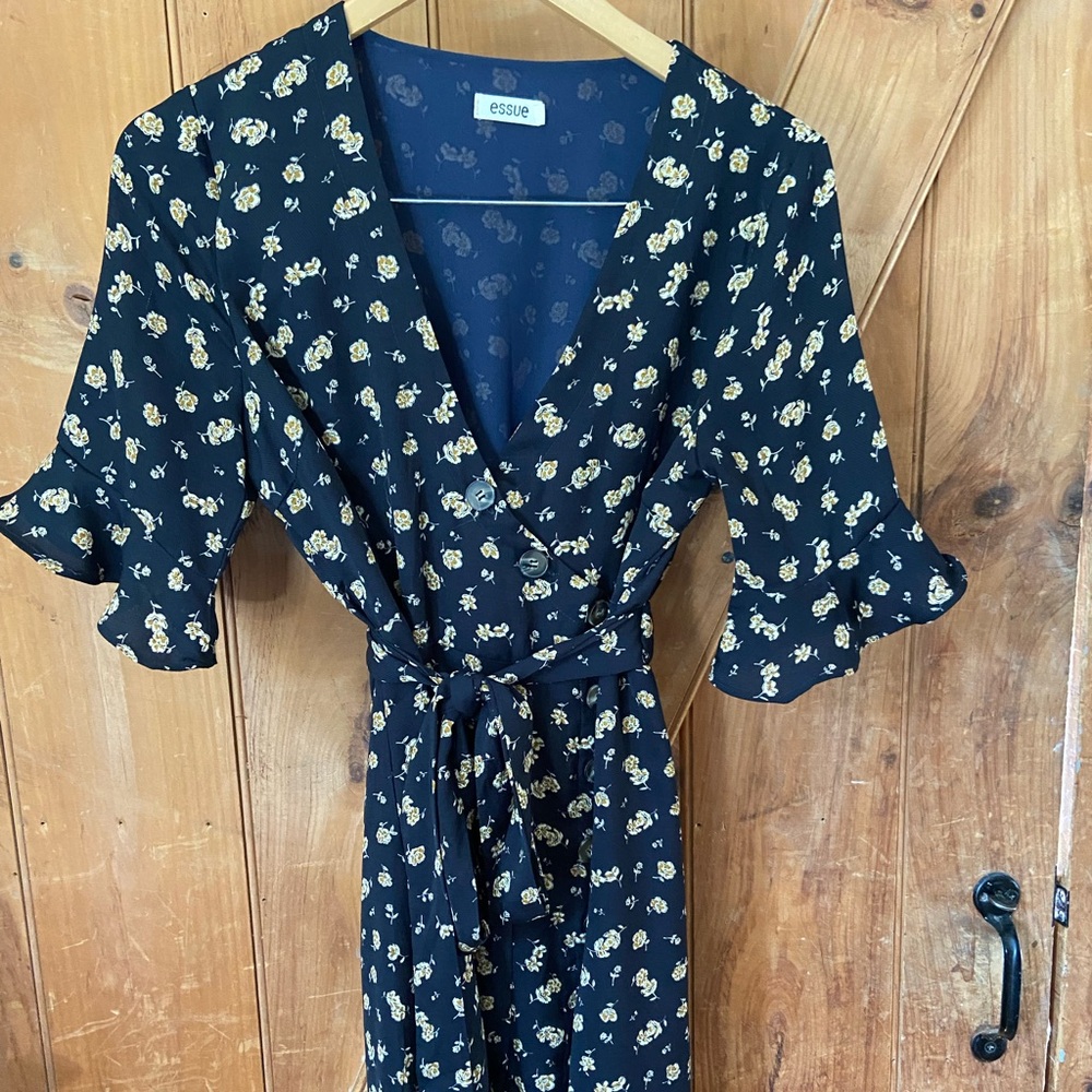 Button front maxi dress